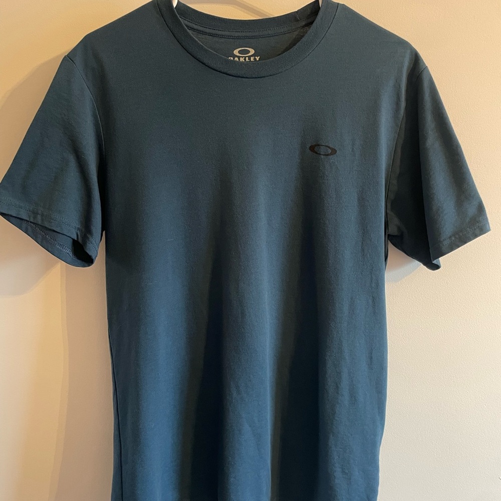 Oakley Short-Sleeve Crew Tee in Deep Teal with Black Logo